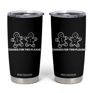 Cookies For Two Please Pregnancy Announcement Christmas Tumbler Cup TS10 Black Print Your Wear