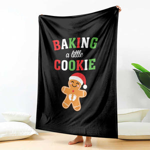 Christmas Pregnant Throw Blanket Baking A Little Cookie Maternity Pregnancy Announcement TS10 Print Your Wear