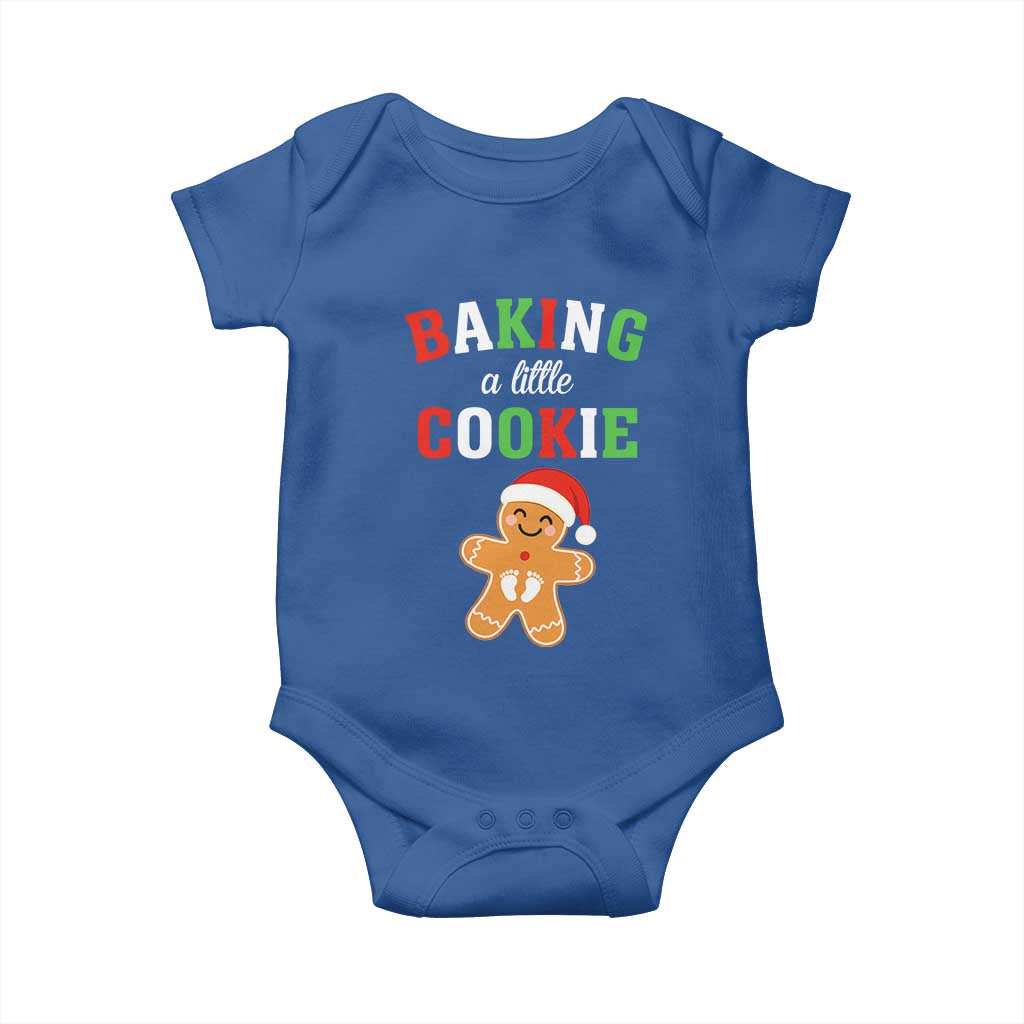Christmas Pregnant Baby Onesie Baking A Little Cookie Maternity Pregnancy Announcement TS10 Royal Blue Print Your Wear