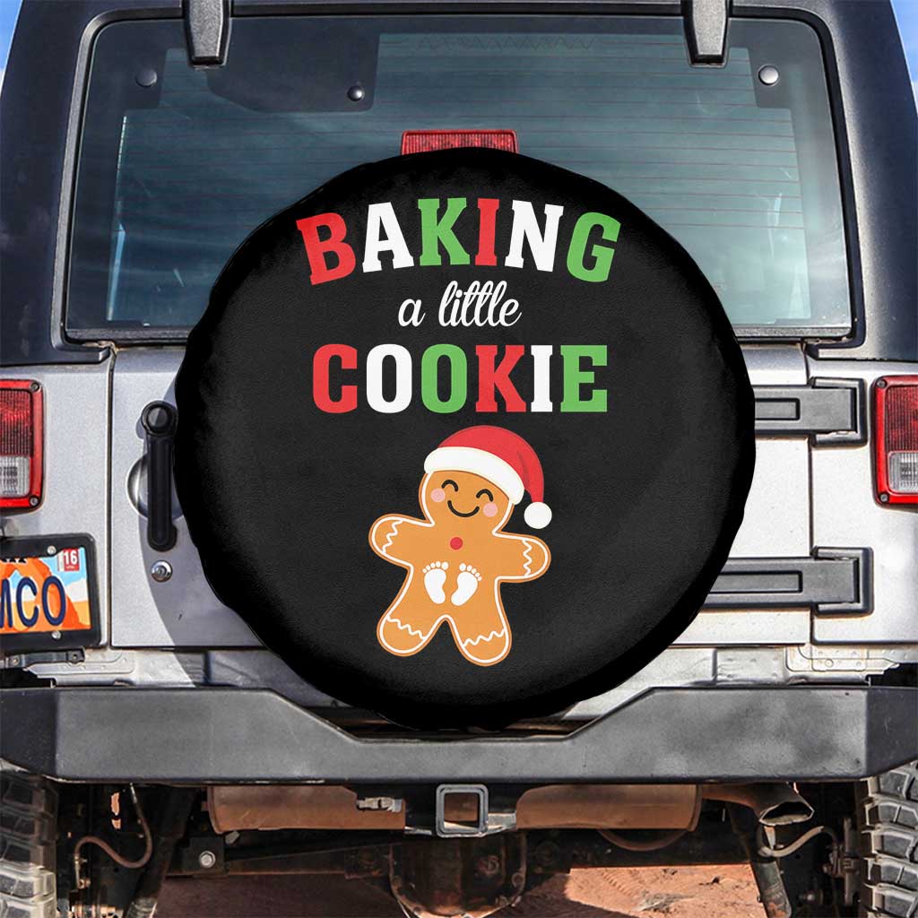 Christmas Pregnant Spare Tire Cover Baking A Little Cookie Maternity Pregnancy Announcement TS10 No hole Black Print Your Wear