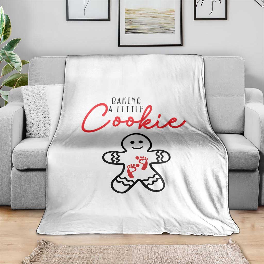 Christmas Pregnant Throw Blanket Baking A Little Cookie Maternity Gingerbread TS10 Print Your Wear