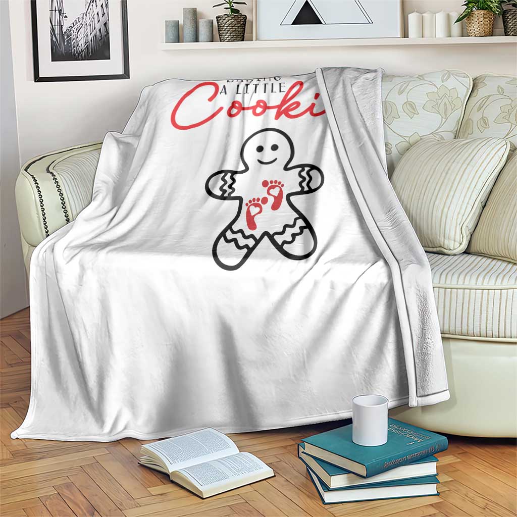 Christmas Pregnant Throw Blanket Baking A Little Cookie Maternity Gingerbread TS10 Print Your Wear