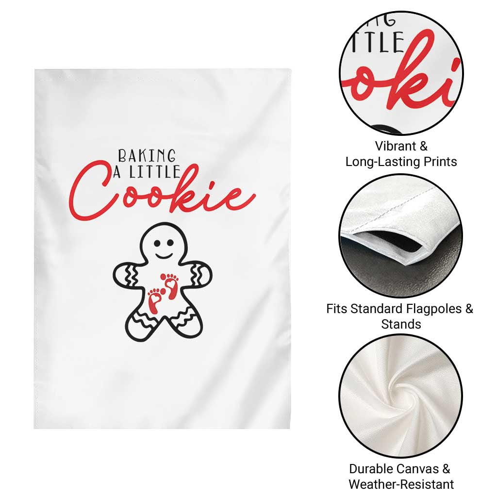 Christmas Pregnant Garden Flag Baking A Little Cookie Maternity Gingerbread TS10 Print Your Wear