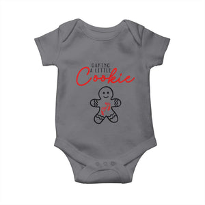 Christmas Pregnant Baby Onesie Baking A Little Cookie Maternity Gingerbread TS10 Charcoal Print Your Wear