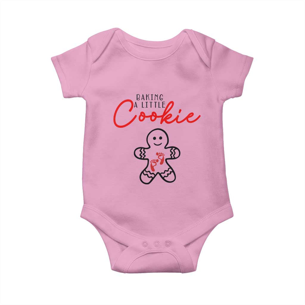 Christmas Pregnant Baby Onesie Baking A Little Cookie Maternity Gingerbread TS10 Light Pink Print Your Wear