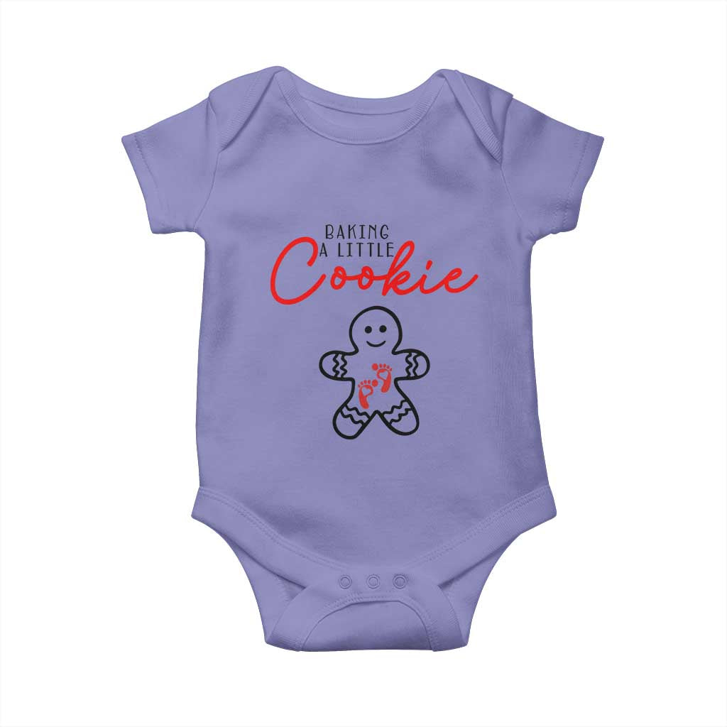 Christmas Pregnant Baby Onesie Baking A Little Cookie Maternity Gingerbread TS10 Violet Print Your Wear
