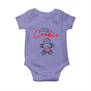 Christmas Pregnant Baby Onesie Baking A Little Cookie Maternity Gingerbread TS10 Violet Print Your Wear