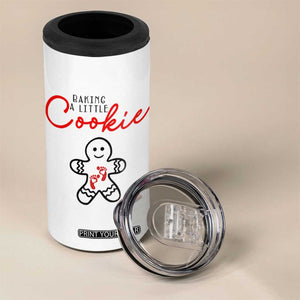 Christmas Pregnant 4 in 1 Can Cooler Tumbler Baking A Little Cookie Maternity Gingerbread TS10 Print Your Wear