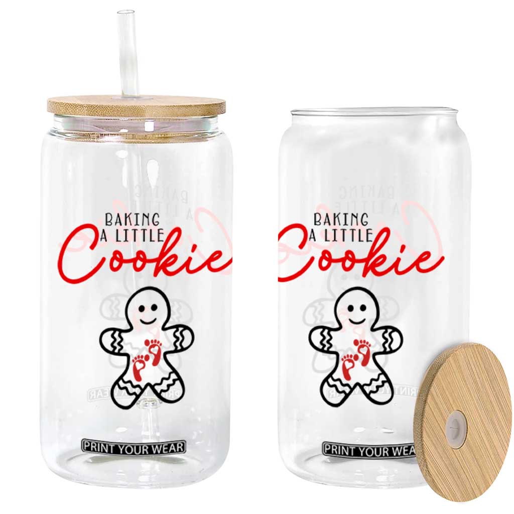 Christmas Pregnant Glass Can Baking A Little Cookie Maternity Gingerbread TS10 Print Your Wear