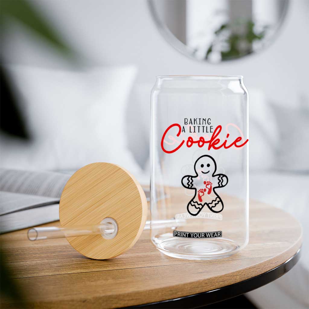 Christmas Pregnant Glass Can Baking A Little Cookie Maternity Gingerbread TS10 Print Your Wear