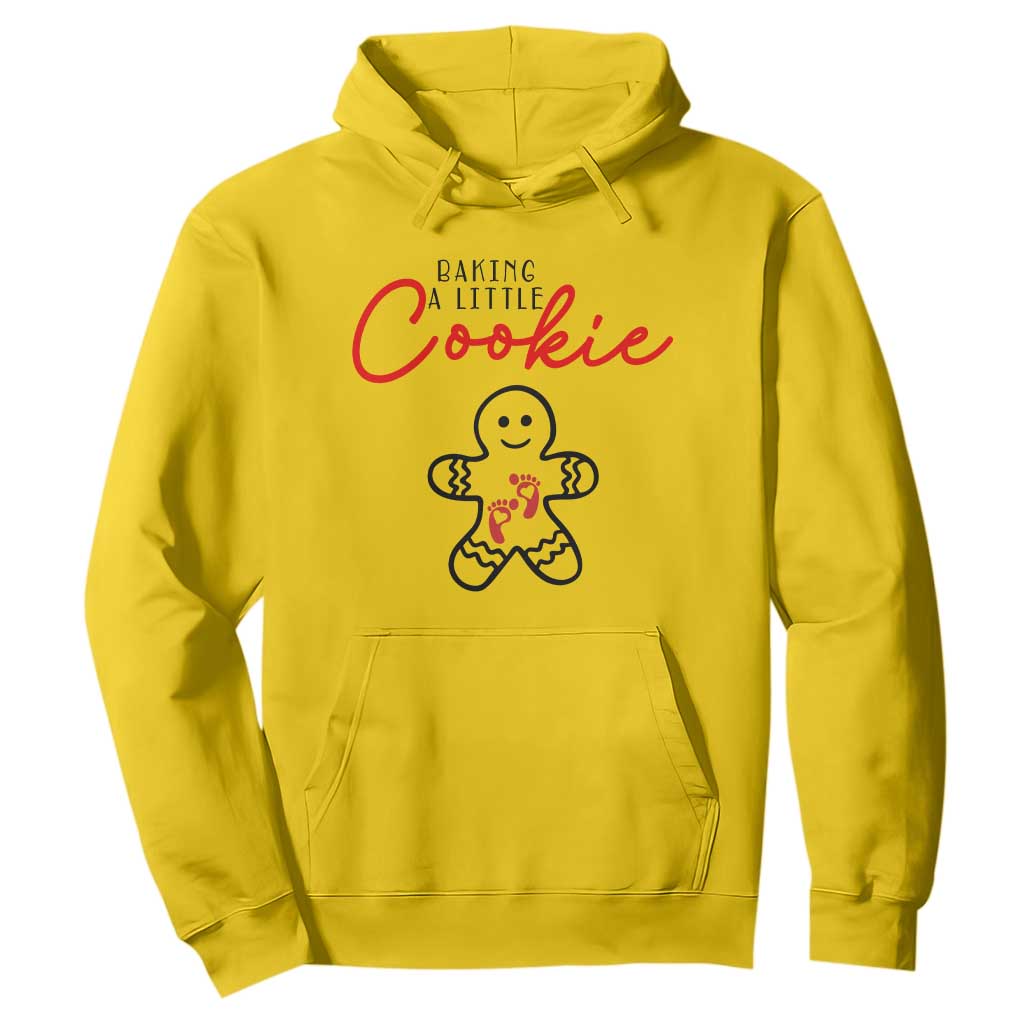 Christmas Pregnant Hoodie Baking A Little Cookie Maternity Gingerbread TS10 Daisy Print Your Wear