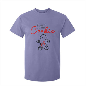 Christmas Pregnant T Shirt For Kid Baking A Little Cookie Maternity Gingerbread TS10 Violet Print Your Wear