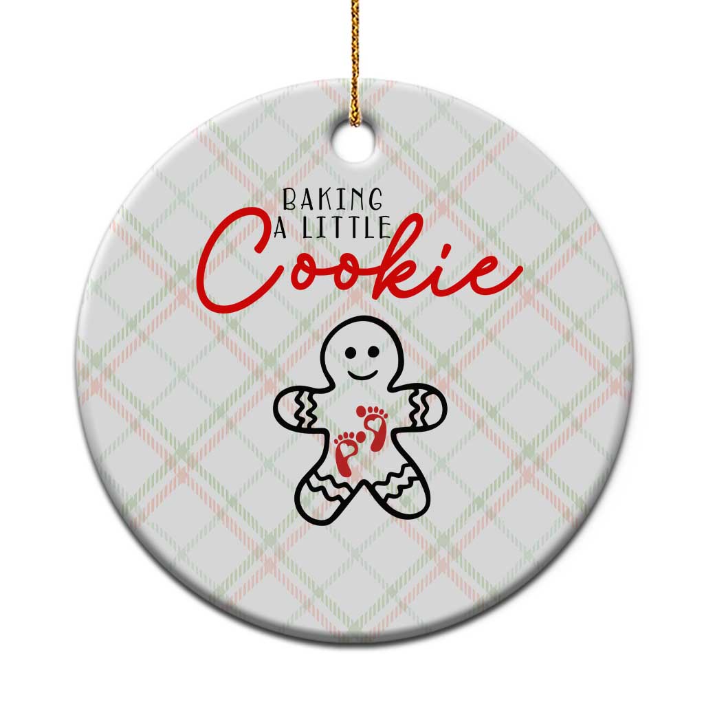 Christmas Pregnant Ceramic Ornament Baking A Little Cookie Maternity Gingerbread TS10 1pc Christmas Plaid Print Your Wear
