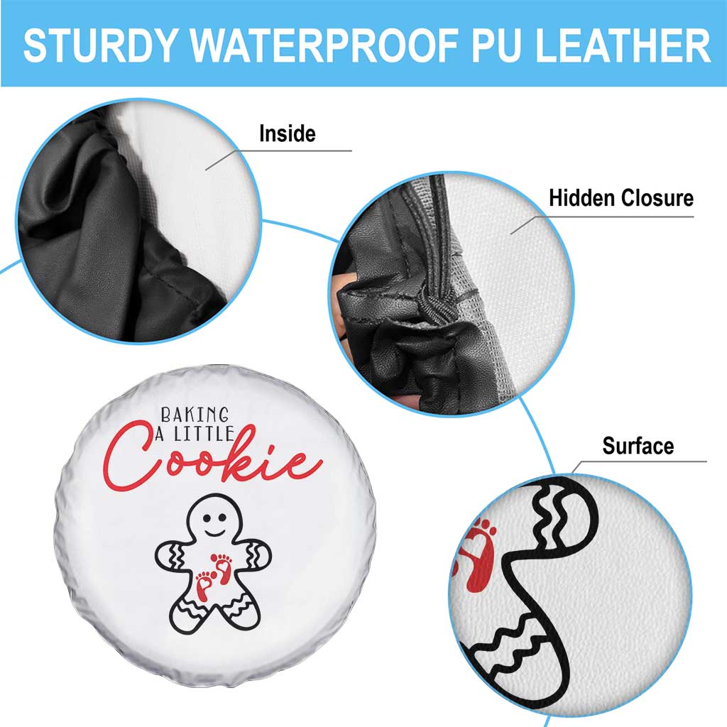 Christmas Pregnant Spare Tire Cover Baking A Little Cookie Maternity Gingerbread TS10 Print Your Wear