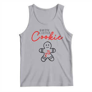 Christmas Pregnant Tank Top Baking A Little Cookie Maternity Gingerbread TS10 Athletic Heather Print Your Wear