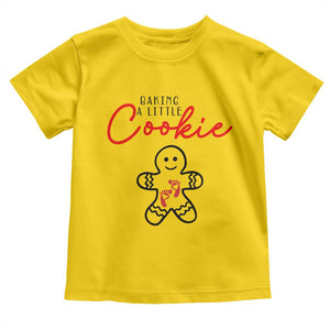 Christmas Pregnant Toddler T Shirt Baking A Little Cookie Maternity Gingerbread TS10 Daisy Print Your Wear