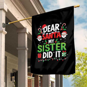 Dear Santa My Sister Did It Funny Christmas Garden Flag Boys Girls Kids TS10 Print Your Wear