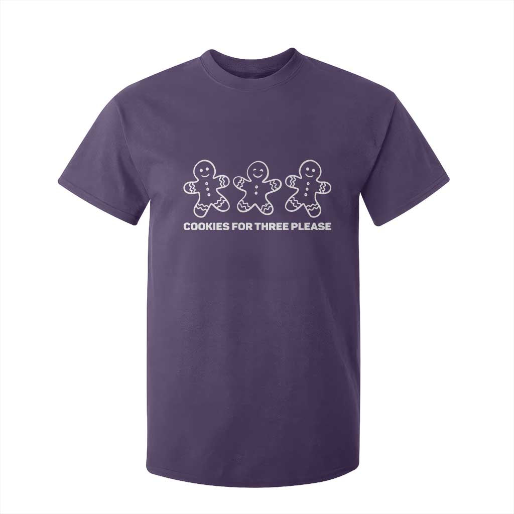 Cookies For Three Please Pregnancy Announcement Christmas T Shirt For Kid TS10 Purple Print Your Wear