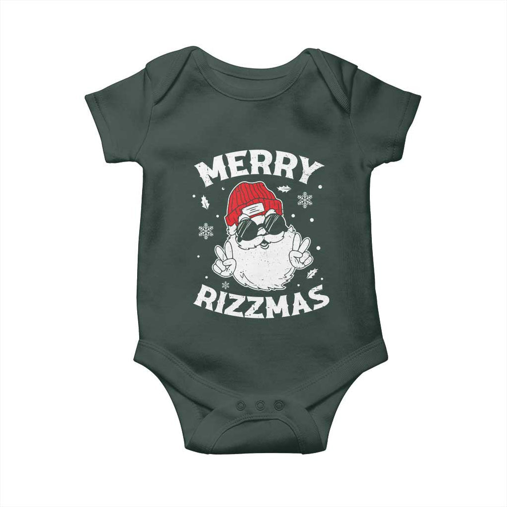 Funny Christmas Santa Baby Onesie Merry Rizzmas Kids Teens School TS10 Print Your Wear