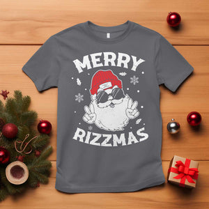 Funny Christmas Santa T Shirt Merry Rizzmas Kids Teens School TS10 Charcoal Print Your Wear