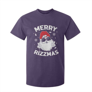 Funny Christmas Santa T Shirt For Kid Merry Rizzmas Kids Teens School TS10 Purple Print Your Wear