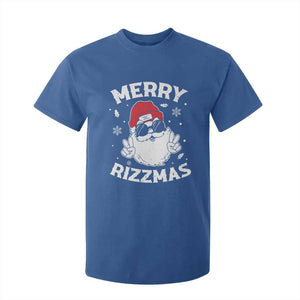 Funny Christmas Santa T Shirt For Kid Merry Rizzmas Kids Teens School TS10 Royal Blue Print Your Wear