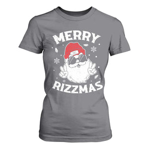 Funny Christmas Santa T Shirt For Women Merry Rizzmas Kids Teens School TS10 Charcoal Print Your Wear