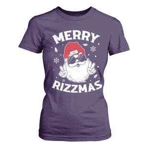 Funny Christmas Santa T Shirt For Women Merry Rizzmas Kids Teens School TS10 Purple Print Your Wear