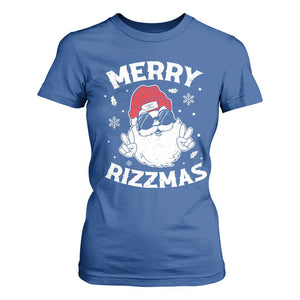 Funny Christmas Santa T Shirt For Women Merry Rizzmas Kids Teens School TS10 Royal Blue Print Your Wear