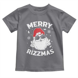 Funny Christmas Santa Toddler T Shirt Merry Rizzmas Kids Teens School TS10 Charcoal Print Your Wear