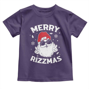 Funny Christmas Santa Toddler T Shirt Merry Rizzmas Kids Teens School TS10 Purple Print Your Wear