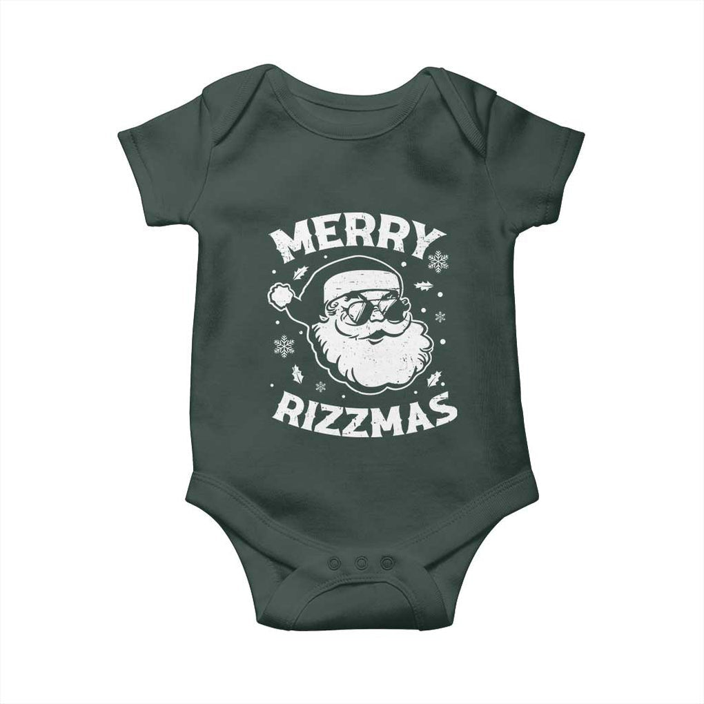 Funny Christmas Santa Claus Baby Onesie Merry Rizzmas Kids Teens School TS10 Print Your Wear