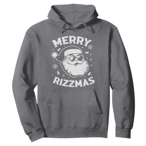 Funny Christmas Santa Claus Hoodie Merry Rizzmas Kids Teens School TS10 Charcoal Print Your Wear