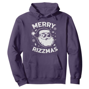 Funny Christmas Santa Claus Hoodie Merry Rizzmas Kids Teens School TS10 Purple Print Your Wear
