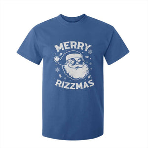 Funny Christmas Santa Claus T Shirt For Kid Merry Rizzmas Kids Teens School TS10 Royal Blue Print Your Wear