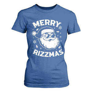 Funny Christmas Santa Claus T Shirt For Women Merry Rizzmas Kids Teens School TS10 Royal Blue Print Your Wear