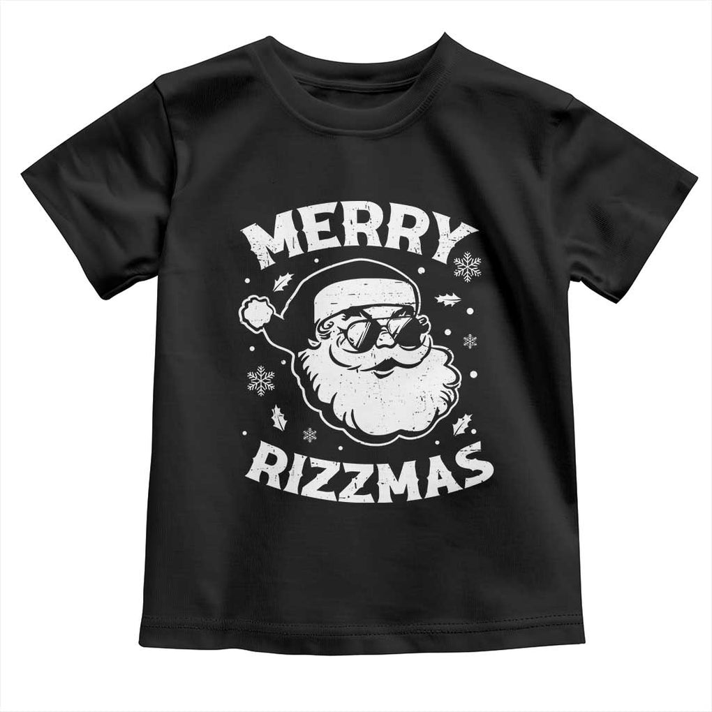 Funny Christmas Santa Claus Toddler T Shirt Merry Rizzmas Kids Teens School TS10 Black Print Your Wear