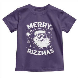 Funny Christmas Santa Claus Toddler T Shirt Merry Rizzmas Kids Teens School TS10 Purple Print Your Wear