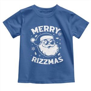 Funny Christmas Santa Claus Toddler T Shirt Merry Rizzmas Kids Teens School TS10 Royal Blue Print Your Wear