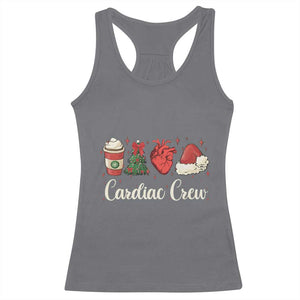 Christmas Cardiac Nurse Racerback Tank Top Cardiac Crew Anatomical Xmas Heart Anatomy Tree Bow TS10 Charcoal Print Your Wear