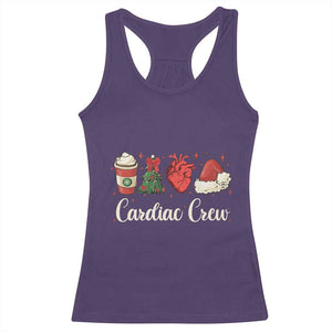 Christmas Cardiac Nurse Racerback Tank Top Cardiac Crew Anatomical Xmas Heart Anatomy Tree Bow TS10 Purple Print Your Wear