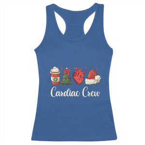 Christmas Cardiac Nurse Racerback Tank Top Cardiac Crew Anatomical Xmas Heart Anatomy Tree Bow TS10 Royal Blue Print Your Wear
