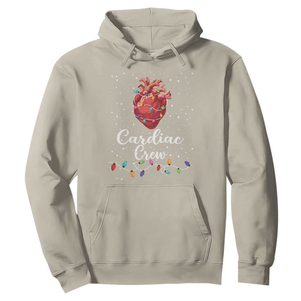 Christmas Cardiac Nurse Hoodie Cardiac Crew Anatomical Anatomy Xmas Heart With Lights TS10 Sand Print Your Wear