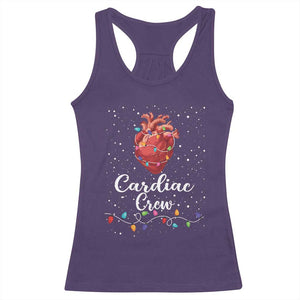 Christmas Cardiac Nurse Racerback Tank Top Cardiac Crew Anatomical Anatomy Xmas Heart With Lights TS10 Purple Print Your Wear