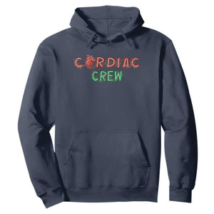 Christmas Cardiac Nurse Hoodie Cardiac Crew Anatomical Xmas Heart Anatomy Nurse Gift TS10 Navy Print Your Wear