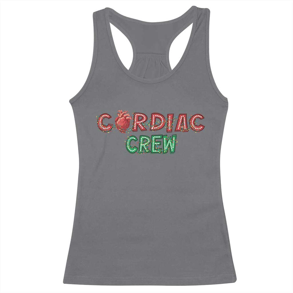 Christmas Cardiac Nurse Racerback Tank Top Cardiac Crew Anatomical Xmas Heart Anatomy Nurse Gift TS10 Charcoal Print Your Wear
