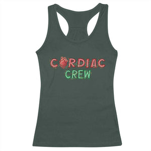 Christmas Cardiac Nurse Racerback Tank Top Cardiac Crew Anatomical Xmas Heart Anatomy Nurse Gift TS10 Dark Forest Green Print Your Wear