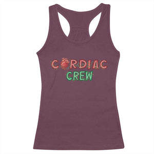 Christmas Cardiac Nurse Racerback Tank Top Cardiac Crew Anatomical Xmas Heart Anatomy Nurse Gift TS10 Maroon Print Your Wear