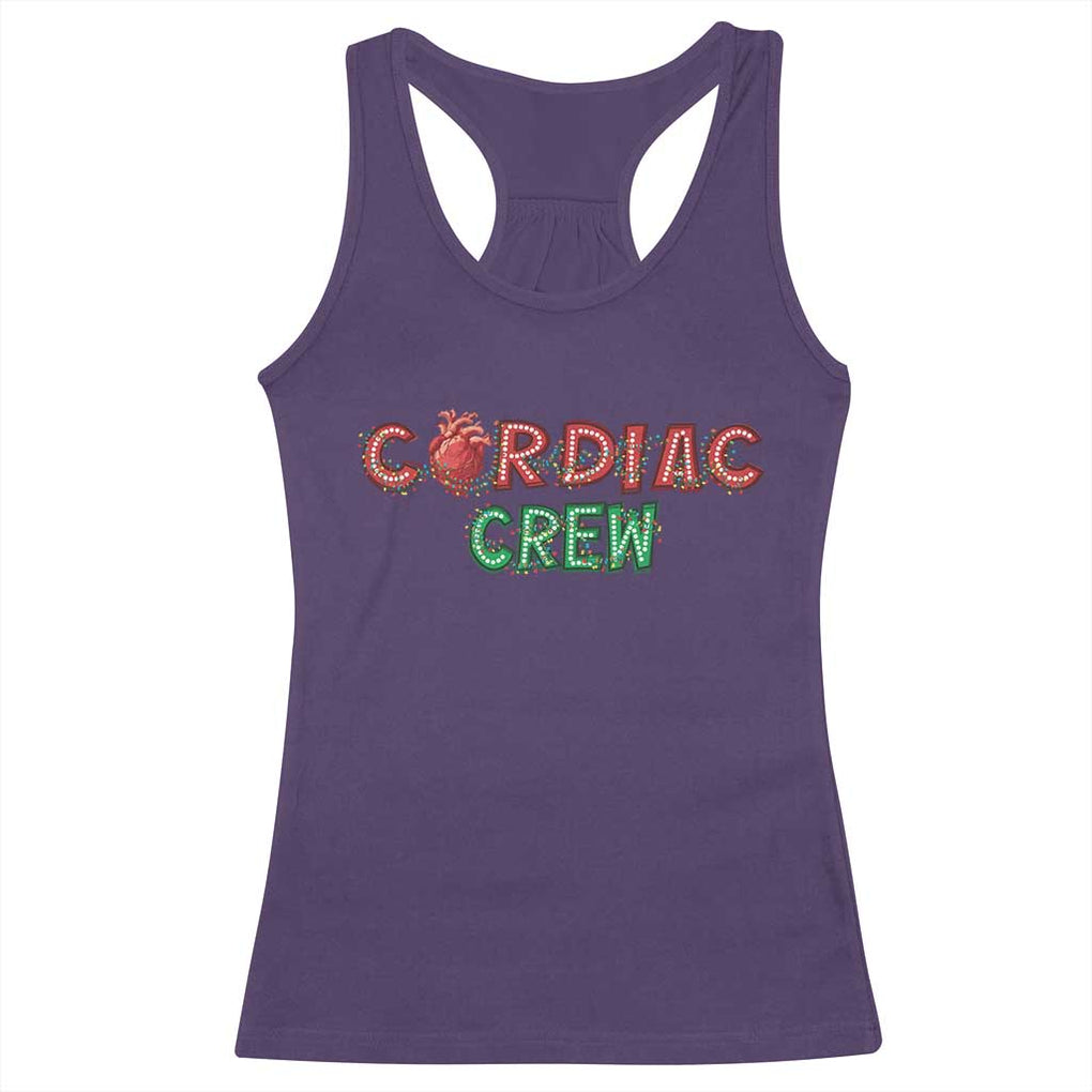 Christmas Cardiac Nurse Racerback Tank Top Cardiac Crew Anatomical Xmas Heart Anatomy Nurse Gift TS10 Purple Print Your Wear