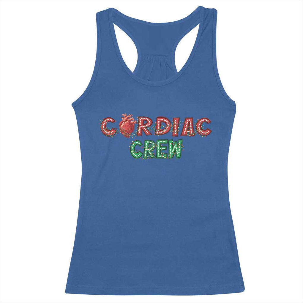 Christmas Cardiac Nurse Racerback Tank Top Cardiac Crew Anatomical Xmas Heart Anatomy Nurse Gift TS10 Royal Blue Print Your Wear